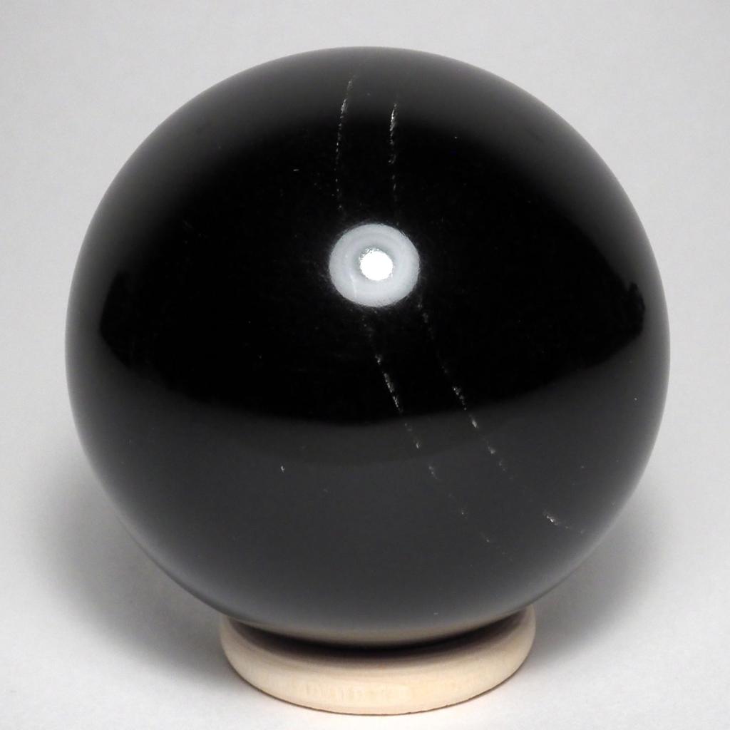 stone Natural Obsidian Sphere 4 of a 292g [N2 Natural] "One Kind" Diameter Approx. 61mm,