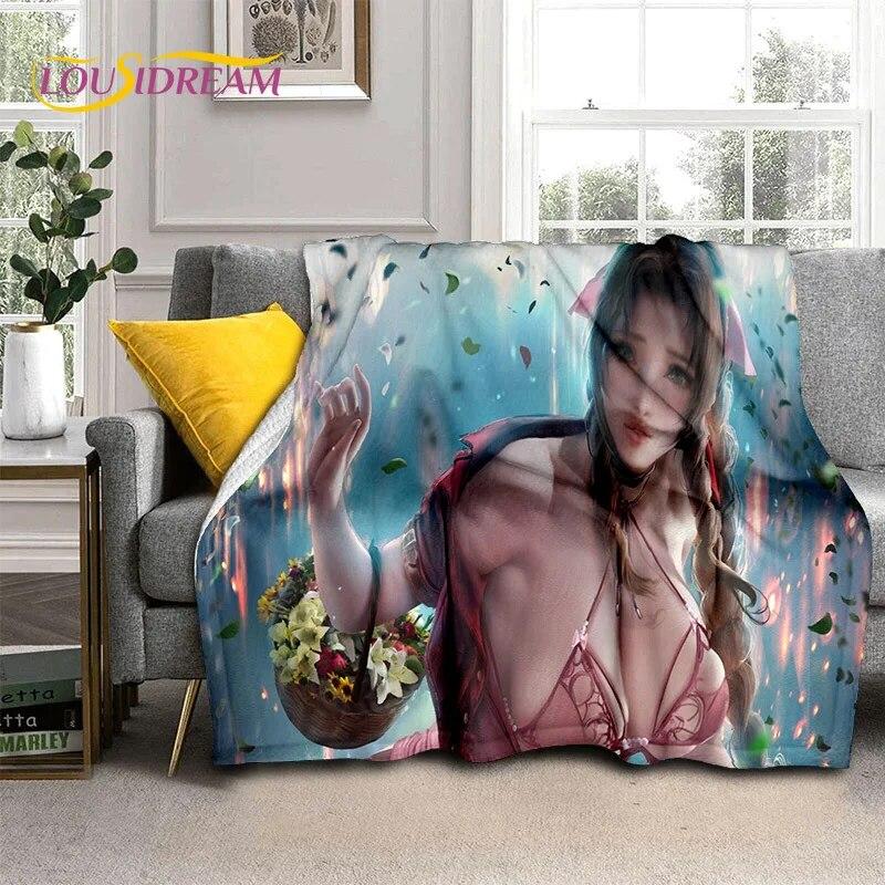 Anime-Spielfigur, sexy Spitze, Mädchen, niedliche Cartoon-Decke, weiche Überwurfdecke für Zuhause, Schlafzimmer, Bett, Sofa, Picknick, Decke, Kinder