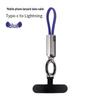 Zinc Alloy PD60W Fast Charging Data Cable Keychain for Apple iPhone/Huawei with Portable Lanyard