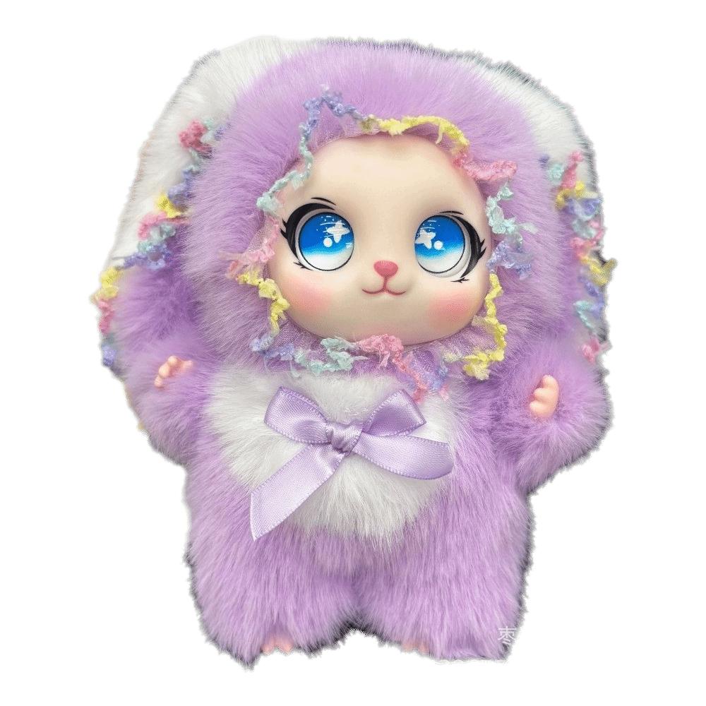 Bag Hanging Rabbit Plush Keychain Big Ear Car Key Ring Delicate Bunny Doll Pendant Gift For Girls