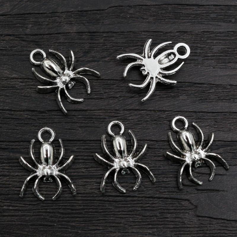 17x14mm 20pcs Bronze Gold Antique Silver Plated Black Spider Handmade Charms Pendant:DIY for bracelet necklace