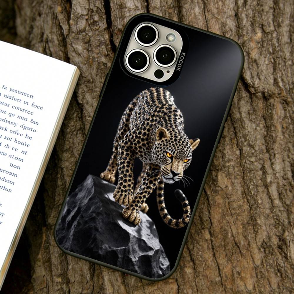 

Fortune Leopard Phone Case For iPhone 17,16,15,14,13,12,11 Plus,Pro Max,XS,Colorful Silver Black Cover iPhone16Plus