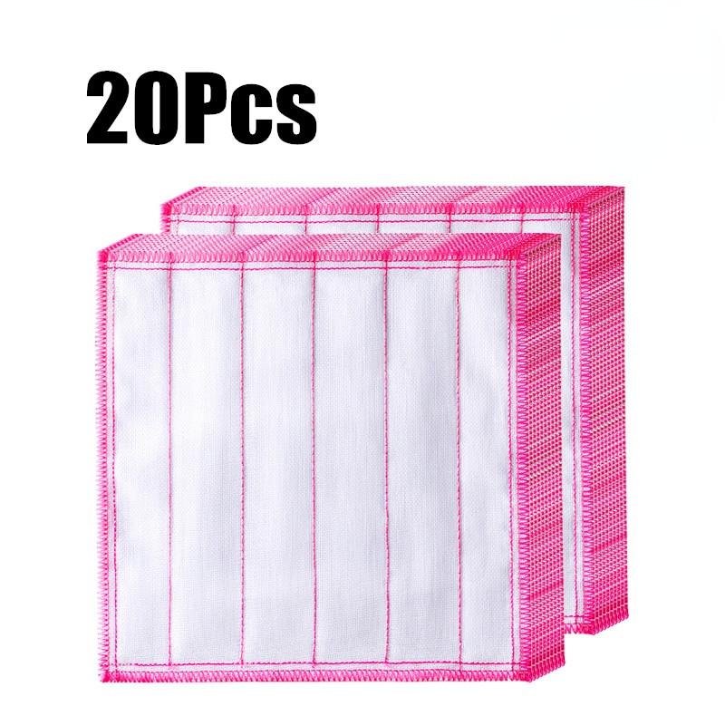 

20 шт. кухонные полотенца, хлопковое полотенце для мытья посуды, супер впитывающее антипригарное масло, многоразовая ткань для чистки, кухонные ежедневные кухонные полотенца