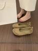 French flat-soled evening breeze gentle shoes versatile and not tired feet soft leather grandma shoes one foot split-toed ballet single shoes women