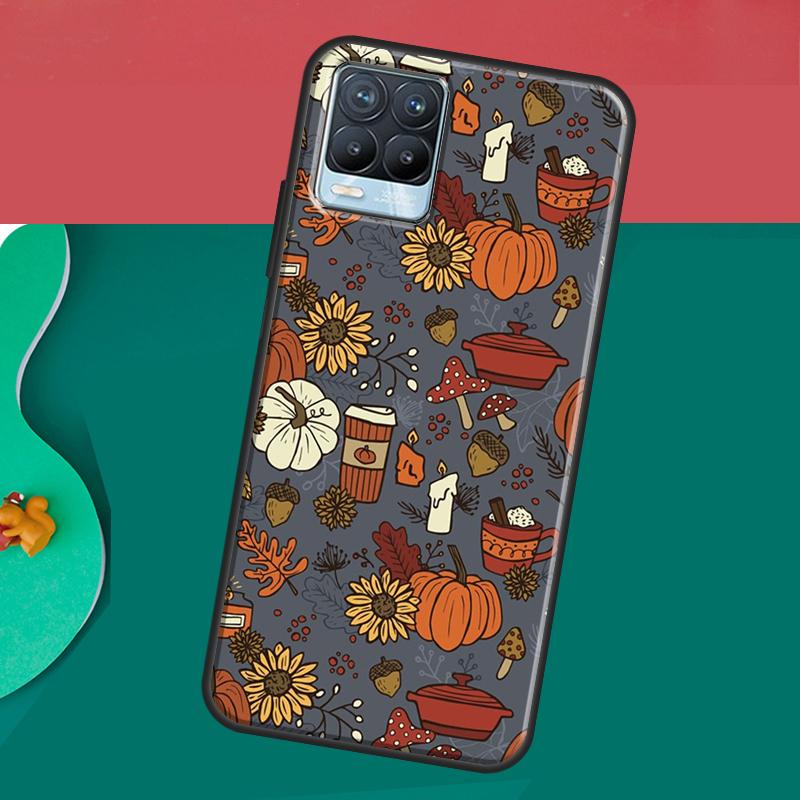 Autumn Leaves Fall Halloween Case For Realme 10 9 11 Pro Plus GT Neo 5 2T 3T C11 C15 C21Y C25s C30 C31 C33 C35 C55 Cover