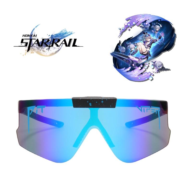 Trendy Game-inspired Eyeglasses For Anime Cosplay Blue Color