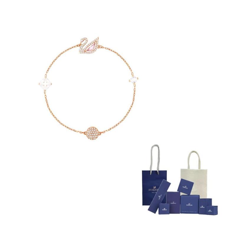 Swarovski Womens Dazzling Swan Bracelet Gold