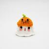 Crochet Little Ghost Key Pendant Handmade Cartoon Knitted Ghost Ornament  Halloween