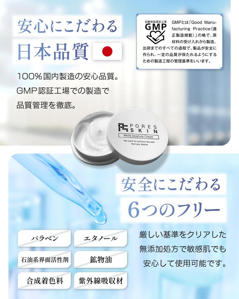 Official Cinderella Zone Pore Care PS Cream with Vitamin Sebum and Made in Japan [Quasi-drug] All-in-One High-Penetration C, Control, Moisturizing,
