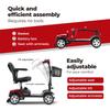 Elderly Electric Four Wheel Scooter S1 Sport Foldable Four Wheel Electric Scooter 300W 12AH Advanced Mobile Bicycle Red