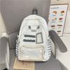 Schoolbag Korean Version Ins Fashion Polka Dot Backpack Women's Two-dimensional Transparent Bar Millet Pain Bag Large Capacity Student Schoolbag