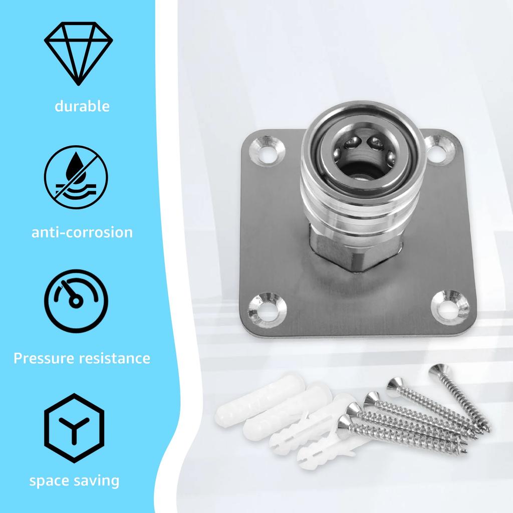 2Pcs Wall Mounted Foam Cannon Holder 1/4inch Quick Connect Foam Cannon Bracket Pressure Washer Accessories Storage Rack for Home