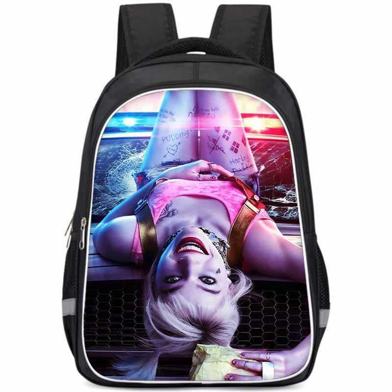 Harley Quinn Large Capacity Lightweight Oxford Fabric School Backpack For Kids