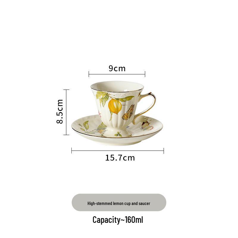 

Vintage Ceramic Tea Set: British & French Style Coffee Cup and Saucer 250cc
