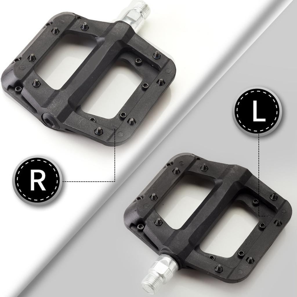 1 Pair Bike Pedal 9/16in Widened Anti Slip Sy Installation Nylon Mountain Bike Pedal for