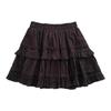 White Ruffled Short Skirt for Women - 2025 Summer Slim Fit, High Waist, Anti-Exposure Design