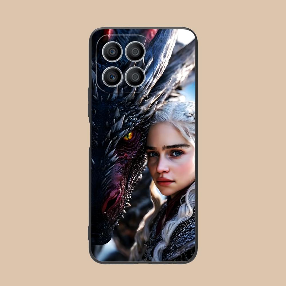 Dragon Queen Matte TPU Mobile Phone Case for Honor 90 80 70 60 50 30 20 10 9 8 7 Pro S SE Lite 5G Colorful Printing Cover