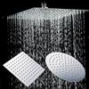 4/6/8/10/12 Zoll Druck-Regenbrausekopf Quadratisch Rund Edelstahl Regendusche Kopf Großer Wasserauslass Duschkopf