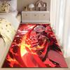 Fiery Warrior Anime Girl Design suitable as a non-slip mat for the living room or bedroom sofa