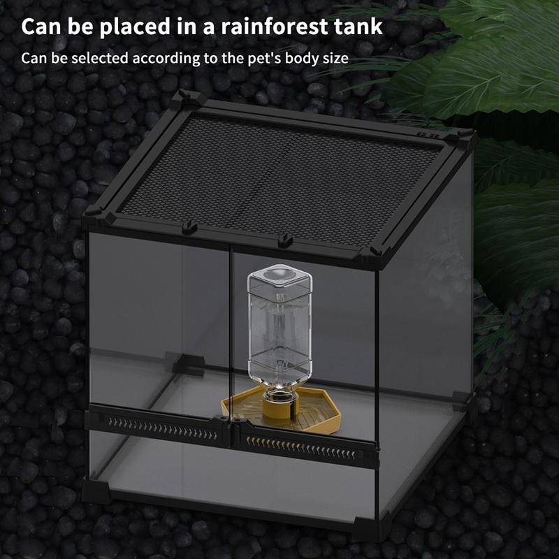 Reptiles Water Feeder Bowl Food Feeder Bottle For Reptiles Pet Antislip Automatic Dispenser For Lizards