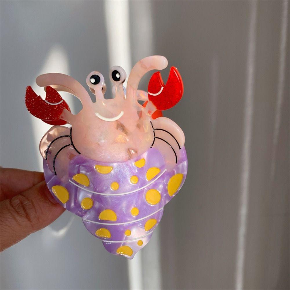 Headdress Crab Hair Claw Acetic Acid Creative Crab Clip Personalized Animals Hair Claw  Gift
