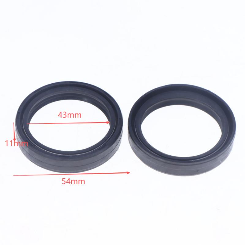 1Set Front Fork Oil Seal Dust Cover 43x54x11mm - For CBR/CB/VFR Series Motorcycle Replacement Parts Accessories