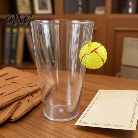 Versatile Home Drinkware Wine Glass, Golf/Football/Tennis/Rugby/Baseball/Billiards/Basketball Shape, Creative Transparent Stadium Cup for Sports Fans