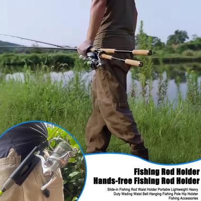 Wsuwany Uchwyt na Wędki na Pasie Przenośny Lekki Wytrzymały Pasek Biodrowy do Brodzenia Wiszący Futerał Biodrowy na Wędki Akcesoria Wędkarskie