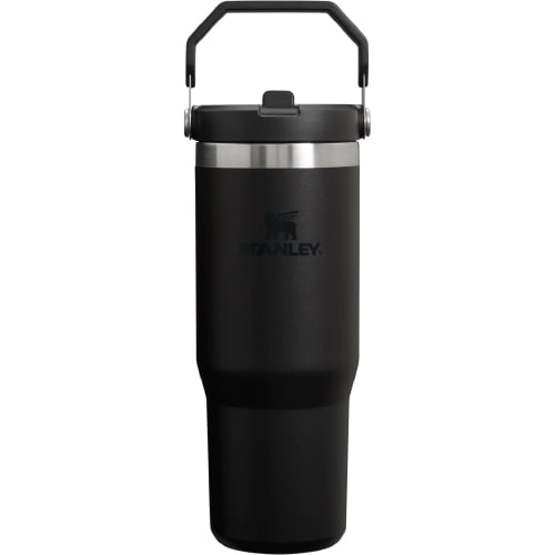 STANLEY Ice Flow Flip Straw, Black 2.0, Vacuum Tumbler, 0.88L, Insulated Stainless Steel Water Bottle, Perfect for Sports and Outdoors, with Warranty