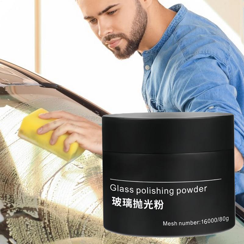 Car Glass Polishing Powder Safe And Gentle Vehicle Cleaning Tool For Removing Oil Film, Subtle Scratches, Water Mark