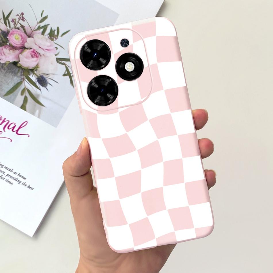 For Tecno Spark Go 2024 Case Cute Flower Love Pattern Candy Color Soft Silicon Slim Phone Back Cover For Spark Go (2024) BG6