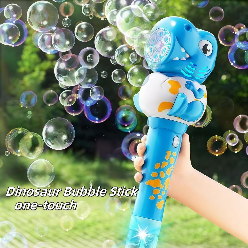 Animation Dinosaur Giraffe Bubble Blowing Machine For Children, Fully Automatic Handheld Bubble Stick, Luminous Bubble Plaything