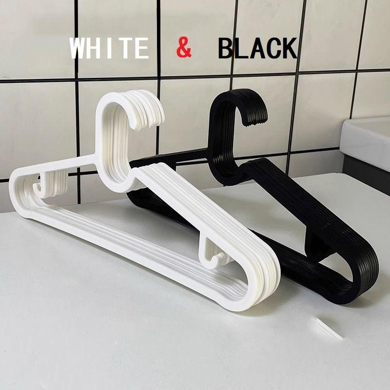 10-50pcs Lightweight Clothes Plastic White Hangers Dress Shirt Underwear Ultra-thin Slim Space-saving Flexible Clothing Hangers
