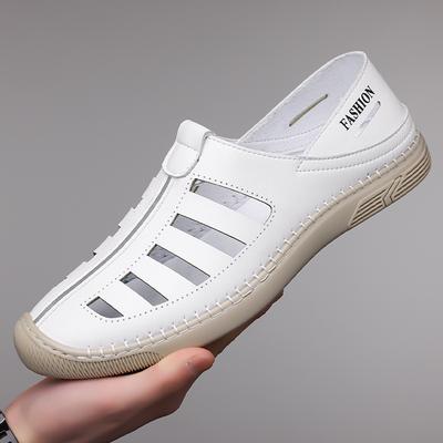Neue Herren Sommer Weiß Schwarz Weiches Loch Clogs Atmungsaktive Sandalen Hausschuhe Garten Strand Schuhe Hombre Schuhwerk