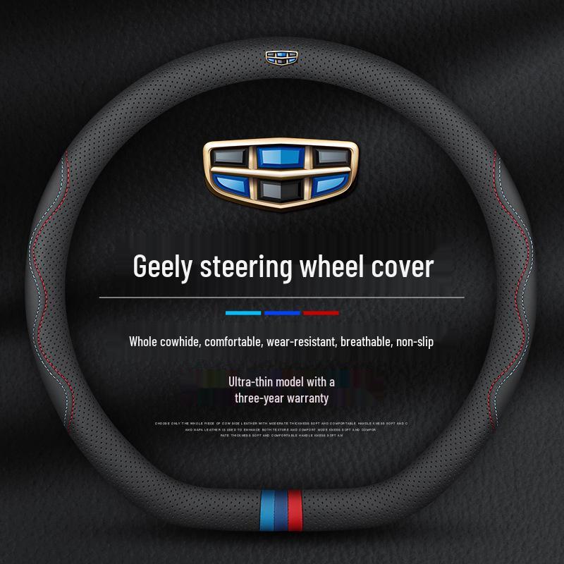 Universal Steering Wheel Cover for Geely Vision X3, X6, Xingyue L, Emgrand S, GSGL, Binyue, Boyue X, Binrui - All-Season Fit