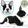 [VIAHART] Boston Terrier "Baxter" Plush Toy – Black & White, Size M (Approx. 30 cm), Soft Dog Plush, Machine Washable
