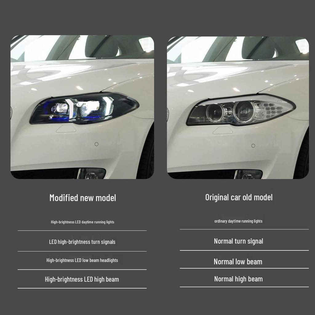 BMW 5 Series F10/F18 Headlight Assembly with LED Lens & Turn Signal (2011-2017)