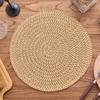 Minimalists Rose Cutout Linen Placemat Biodegradable Materials Heat Protective for Home and Restaurant Use Round