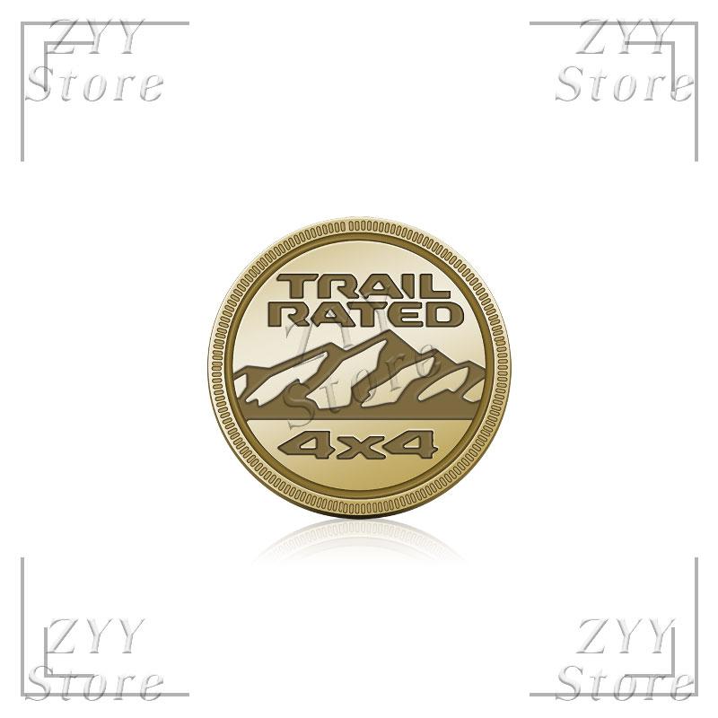 3D Metall Auto Kühlergrill Emblem 4X4 TRAIL RATED Logo Karosserie Aufkleber Auto Abzeichen Aufkleber Zubehör