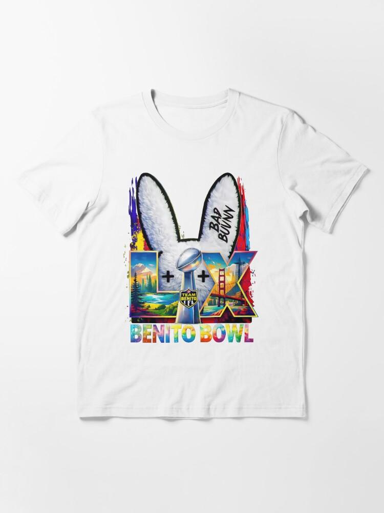 Singer Bad Bunny Benito Bowl Essential TShirt 2026 Summer Mens Womens Luxury Fashion Cotton Oversized Tshirt Street Wear Y2K
