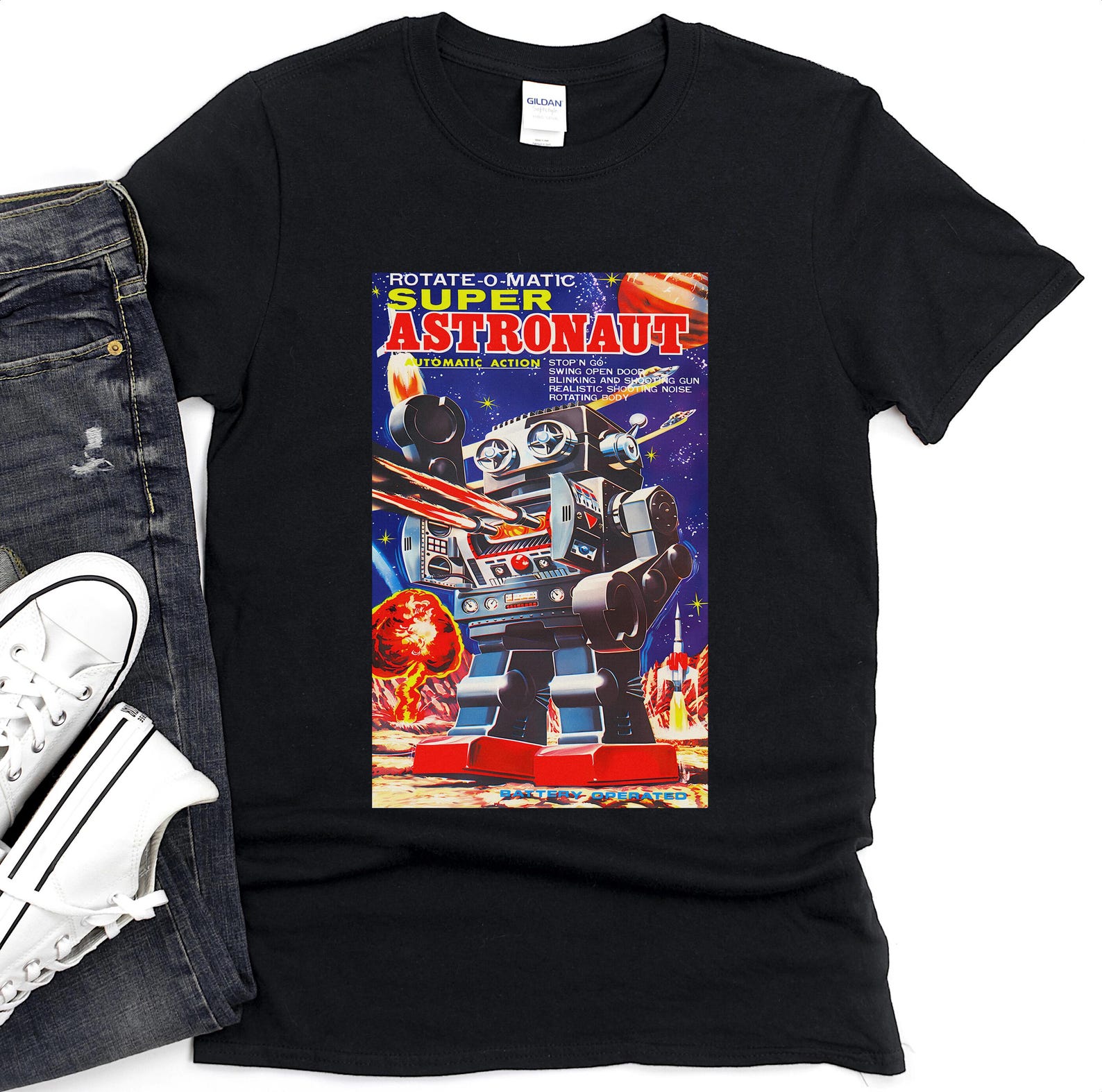 Super Astronaut robot T-Shirt | Vintage japanese toy 4XL