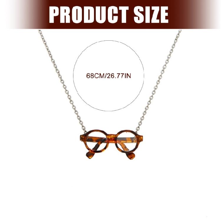 Elegant Mini Glasses Necklace for Layering with Sweaters or Standalone Piece Clavicle Chain in Parties and Gatherings