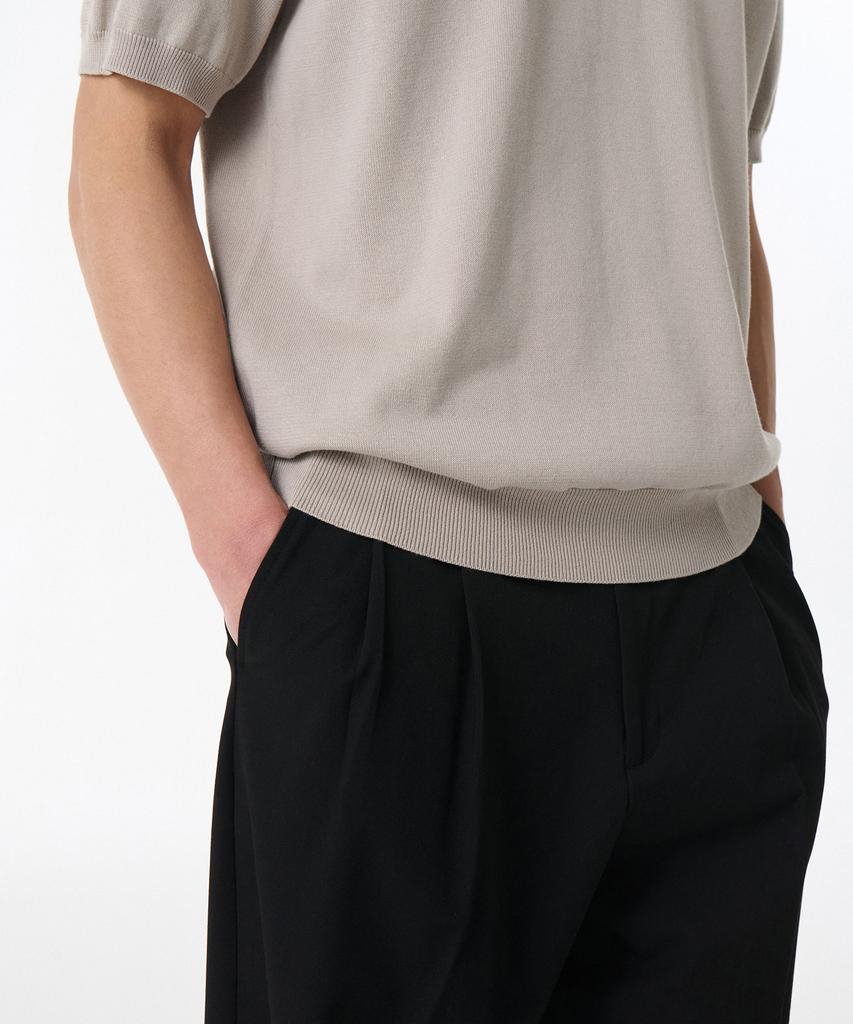 Musinsa Standard Washable Supima Cotton Crew Neck Short Sleeve Knit [Mushroom]