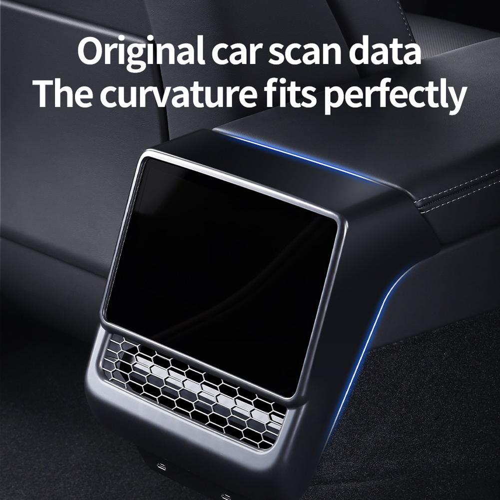 For Tesla Model 3 Highland 2024 Rear Air Outlet Cover Conditioning Vent Protective Cover Anti Blocking Console Armrest Box Cover