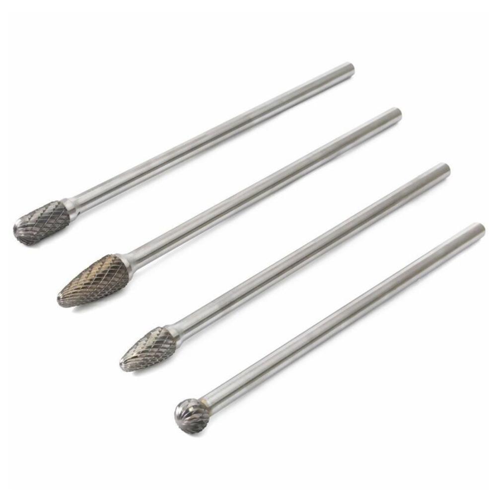 High Performance Long Reach Carbide Rotary Burr Double Cut CNC Bit 6mm Shank