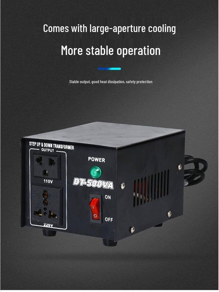DT-1000W Voltage Converter: 220V to 110V Lifting Transformer