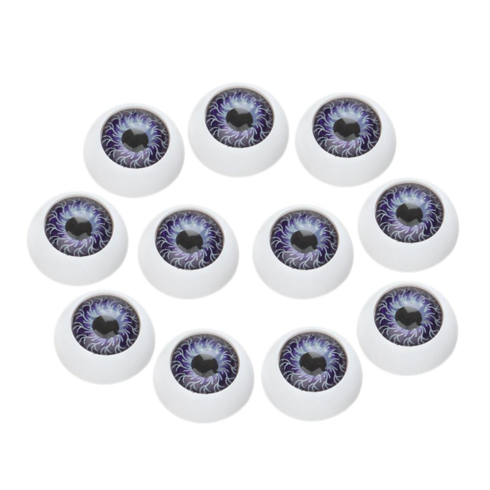 1pair 20MM Kids Toy Accessories Blue Brown Black Eyeballs 20inch New Baby Realistic Dolls Eyes Half Round Hollow