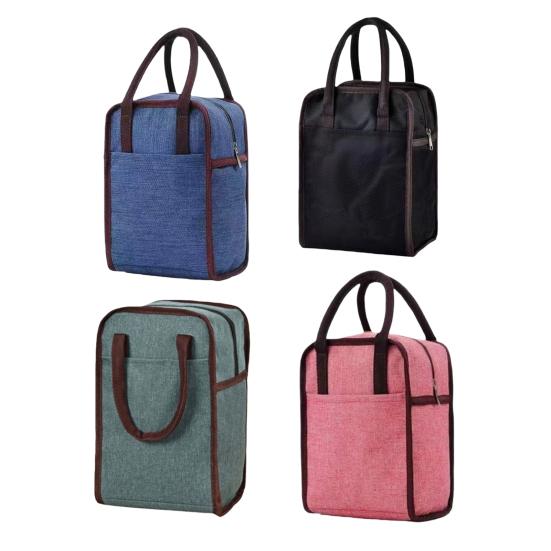 Mittagessenstasche Tragbar mit Aluminiumfolie Isolierte Lunchtasche Verdickter Thermokühlbehälter für Reisen Wandern Camping Picknick