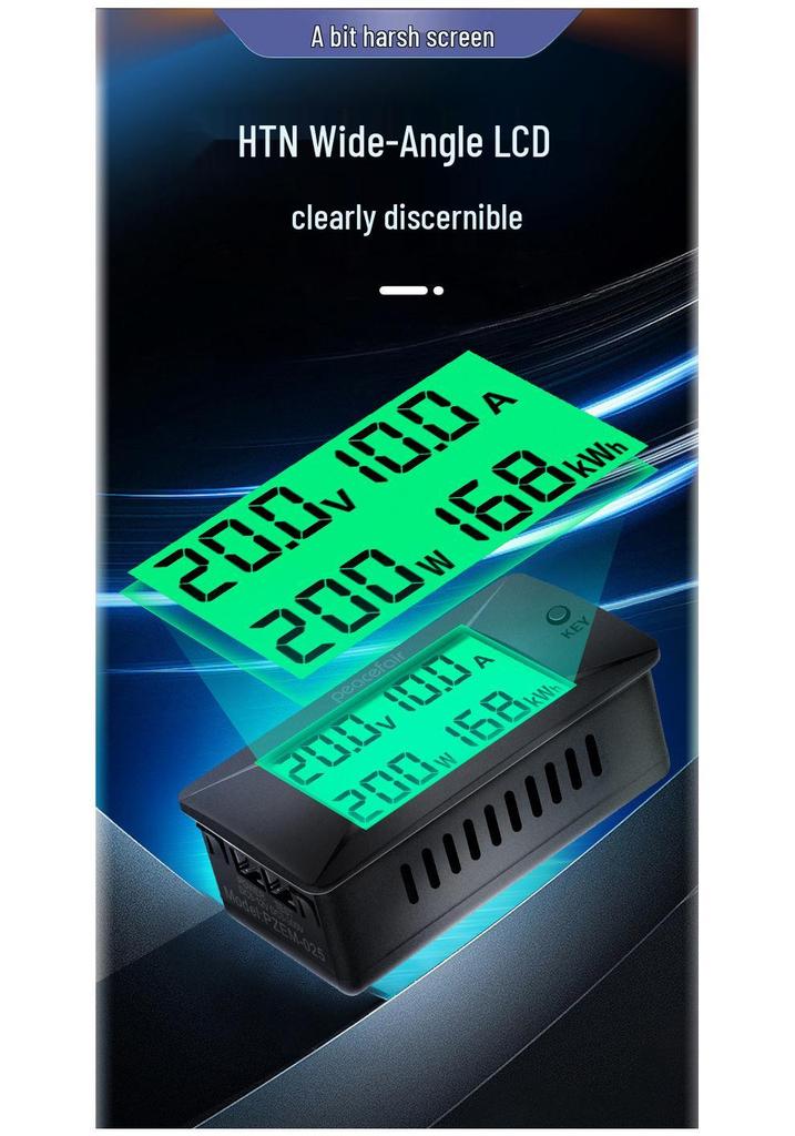 High-Precision DC Digital Volt-Amp Meter & Energy Tester (0-300V/300A)