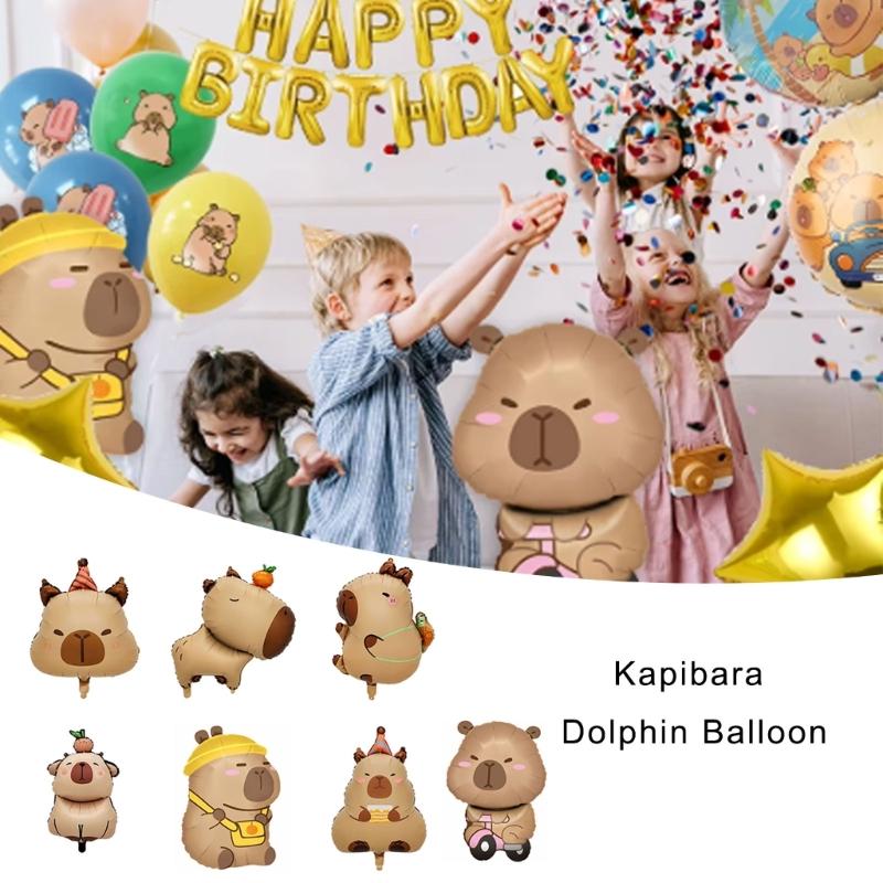 Lot de 10 Ballons Capybara Élégants Ballons Portables Accessoire Pour Créer Une Atmosphère Joyeuse Lors de Toute Fête Ou Événement
